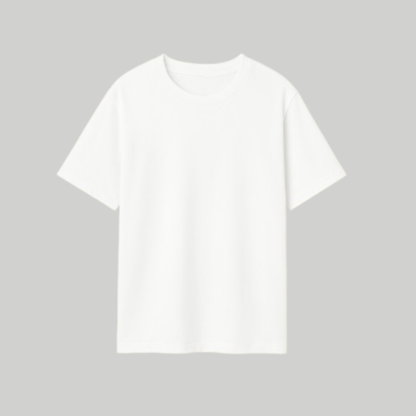 WHITE ROUND NECK T-SHIRT