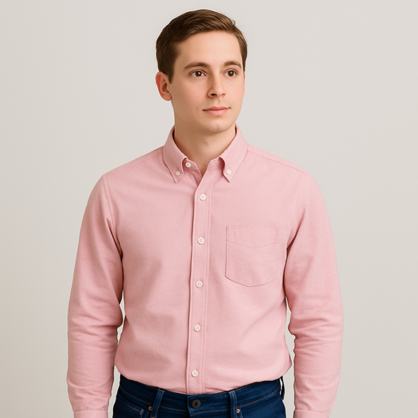 Solid Pink Colour Shirt - Image 3